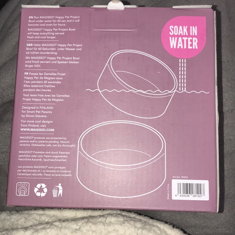 Magisso Cozy rose medium water bowl New - Picture 3 of 4